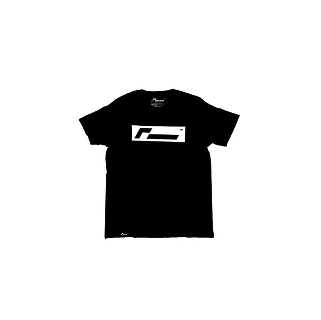 RacingLine Black Black T-shirt with White Logo