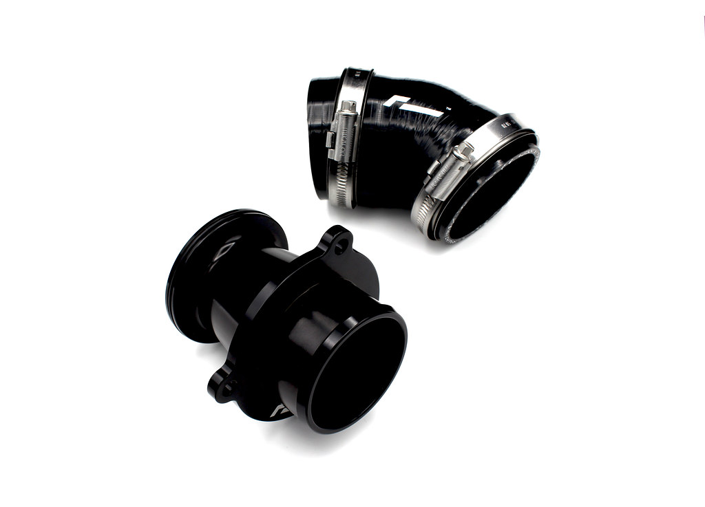 RacingLine Tapered Turbo Muffler Delete inc Large Bore Connector Hose for Garret Turbo / MQB EVO / 2.0 TSI EA888.4 245PS