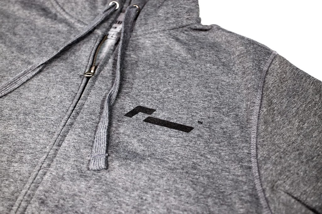 RacingLine Luxury Full-Zip Grey Hoodie - L
