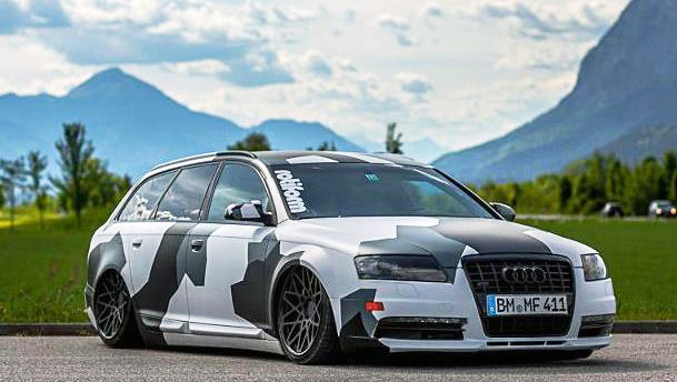 Audi-A6-F4 Audi A6 4F Kotflügel GFK 3 cm verbreitert