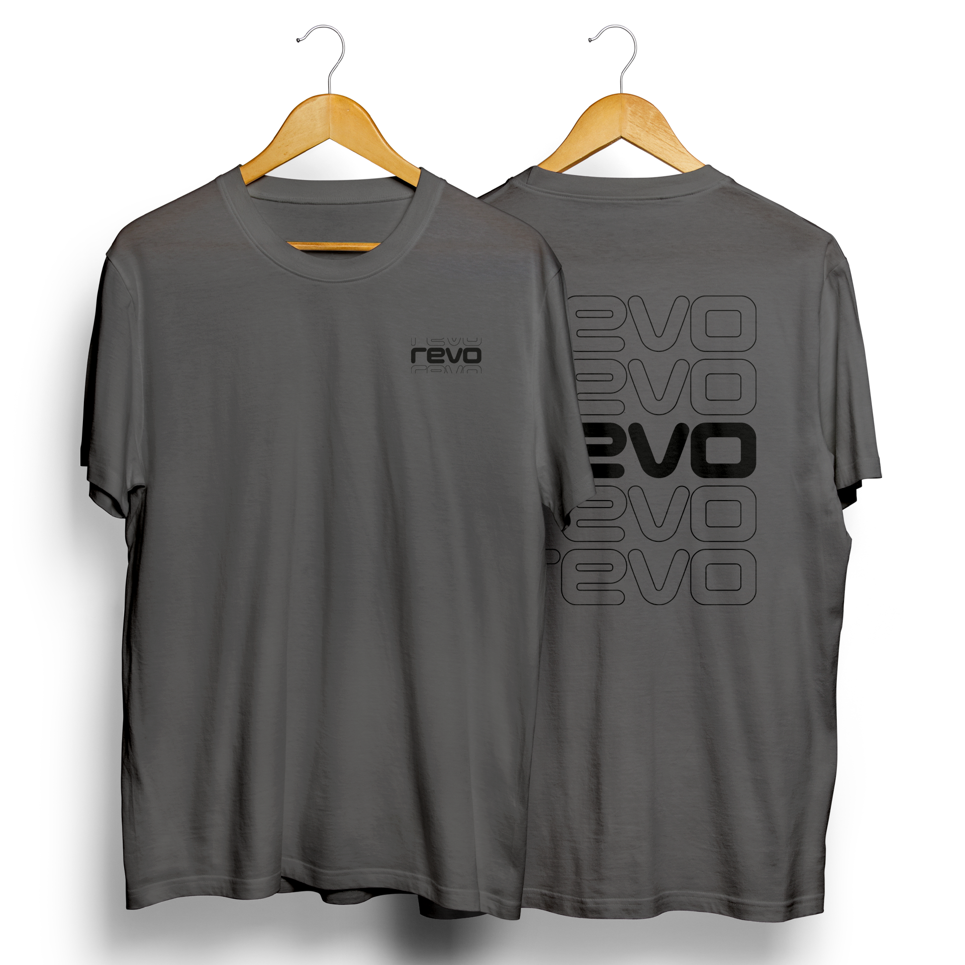 REVO-Multi-logo-Grey Multi Logo T-Shirt Grau