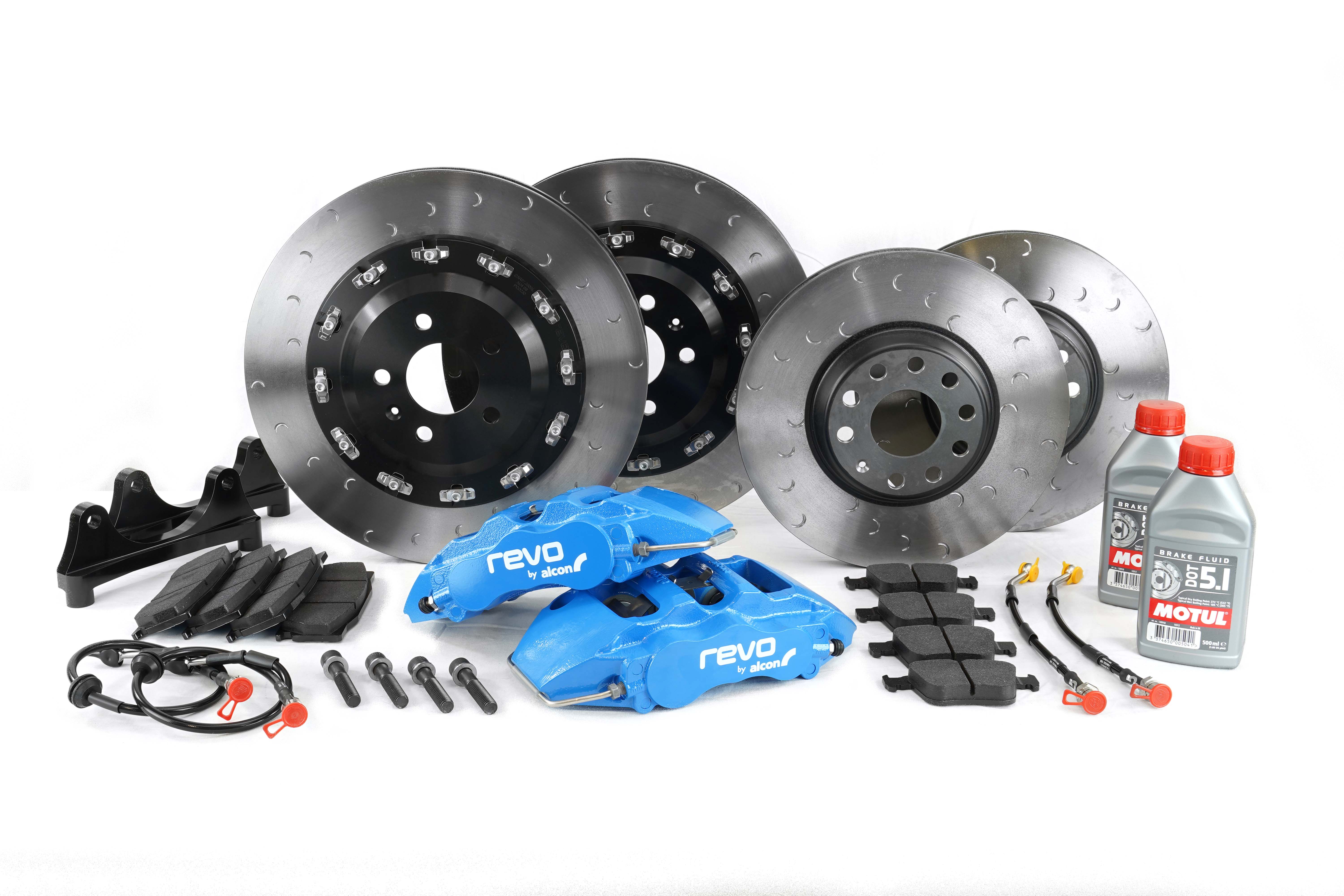 Revo Big Brake Kit MQB 355mm vorne und 310mm hinten Revo Big Brake Kit MQB 355mm vorne und 310mm hinten