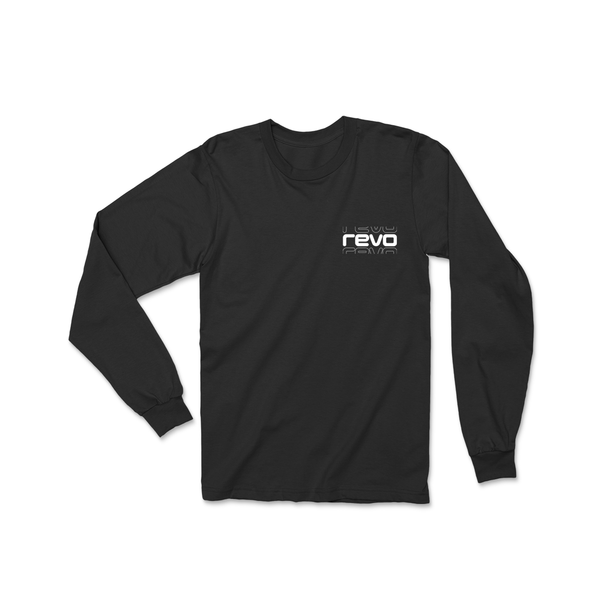 Long-Sleeve-T-Shirt-Mockup-Front Longsleeve Multi Logo Schwarz
